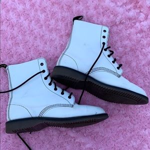 White Pointed Doc Martens (Made in UK)